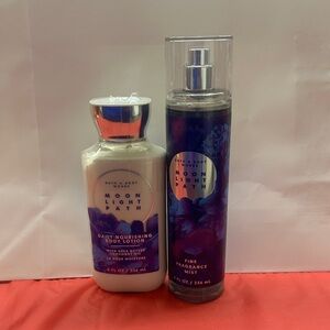 Bath & Body Works Moonlight Path Lotion and Mist Set - Cream and Purple